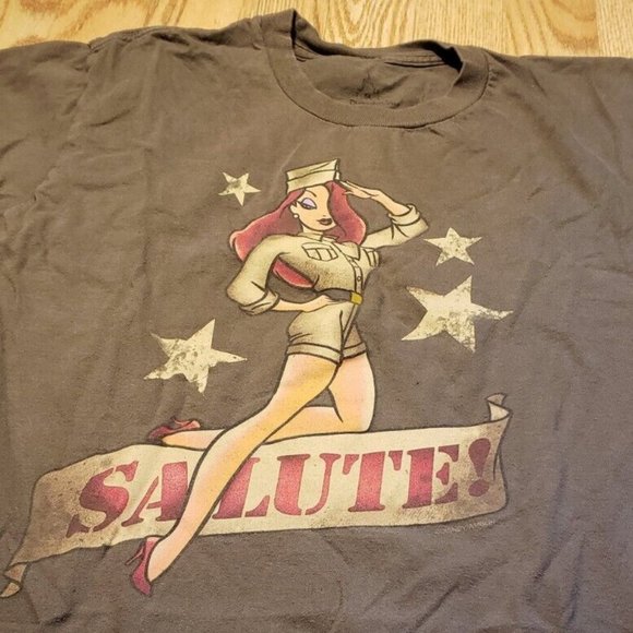 Disneyland Jessica Rabbit Pinup T-Shirt Salute  Size: Medium  Amblin - Picture 1 of 11